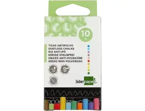 LiderPapel Giz Colorido 10 un. Antipoeira Multicolorido