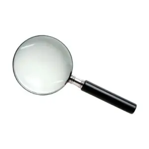 Liderpapel Lupa de Vidro Preto 63mm 3Aumentos