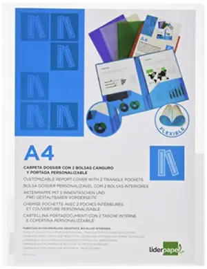 Liderpapel Pasta A4 Bolsa Dupla Cristal