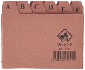 LiderPapel Separadores Índice Cartão 24 posições 65x95mm