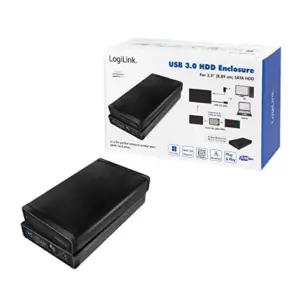 Logilink UA0284 Caixa Externa de Disco Rígido 3.5 Polegadas Preto