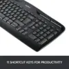 Logitech MK330 Teclado e Rato Wireless US Preto Sem fio