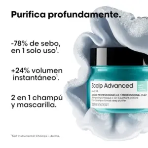 L’Oreal Serie Expert Máscara 2-em-1 Scalp Advanced AntiOleosidade 250ml