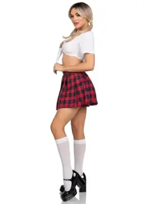 Leg Avenue Traje Colegiado Clássico Vermelho S/M