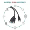 Equip Adaptador USB-A para Serial DB9 1.5m M/M