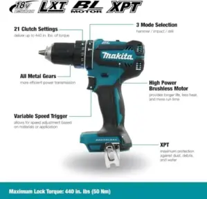 Makita DHP485ZJ 18V Aparafusadora Sem Fio