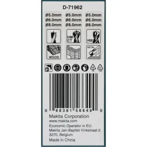 Makita Kit de Brocas 9 Peças