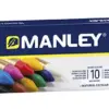 Manley Lápis de Cera Coloridos 6 cm 10 unidades