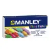 Manley Lápis de Cera Fluor e Pastel 6cm 10 un