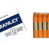 Manley Lápis de Cera Laranja 6 Lâpis 12 un