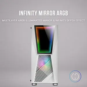 Mars Gaming MC777 PC Caixa Branco Vidro Temperado ARGB 120mm, 240mm