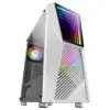 Mars Gaming MC777 PC Caixa Branco Vidro Temperado ARGB 120mm, 240mm