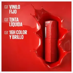 Maybelline Superstay Vinyl Ink Dourado Efeito Vinil Brilho