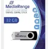 MediaRange MR 911 8GB preto e prata Pendrive USB