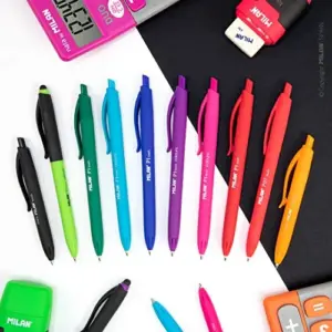 Milan Blister 3 Canetas Azul Tacto Goma Touch