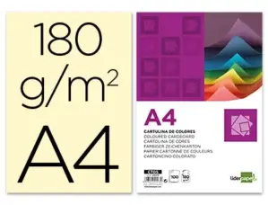 Cartolina 180g/m² Creme A4 100 folhas