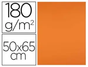 Cartolina 180g/m² laranja 50x65cm 25 un