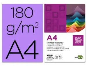 Cartolina 180g/m² Lilás A4 100 folhas
