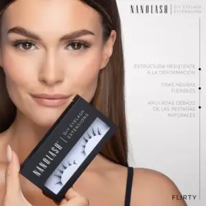 Nanolash Linha Postiças para Pestanas Preto Natural 36 Peças