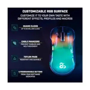 Newskill Lycan 16000 DPI USB Transparente RGB