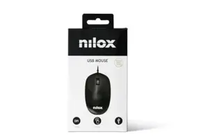 Nilox MOUSB1012 Rato USB 1200 Dpi Cabo Preto