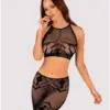 Obsessive K101 Top e Saia Sexy Preto M