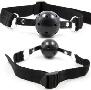 Ohmama Mordaza Bola Transpirable Tela Negra