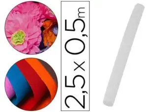 Papel Crepe Branco 50cm 2,5m