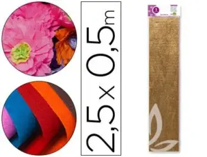 Papel Crepe Ouro Metalizado 2.5cm 0.5×2.5m