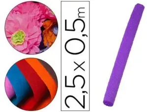 Papel Crepe Roxo 50cm 2,5m