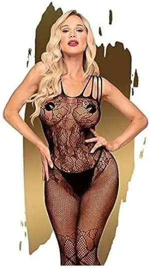 Penthouse Dirty Mind Bodystocking Encaje Negro Tamanho 36-40