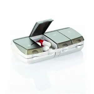 Pilbox Dispensador de Medicamentos Diário com Módulos Removíveis e Marcadores Táteis