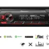 Pioneer MVH-S320BT 50W Autorrádio Bass com Bluetooth Vermelho