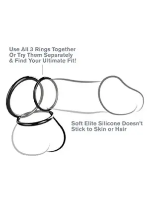 Pipedream Fantasy C-ringz Silicone 3,1cm a 5cm Anel Peniano