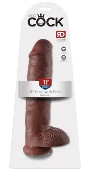 Pipedream King Cock 11″ Brown Silicone Realista