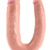 Pipedream King Cock Dildo dupla penetração 17,8 cm branco