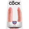 Pipedream King Cock Dildo dupla penetração 17,8 cm branco