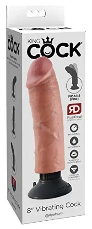 Pipedream King Cock Vibrador 8″ Flexível Submersível