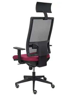 Piqueras y Crespo BALI933 Cadeira Operativa com Cabeçalho Vermelho Granada