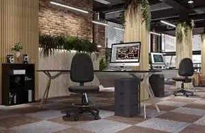 Piqueras y Crespo Banquinho Ergonômico Preto Ajuste Ergonômico