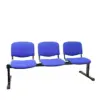 Piqueras y Crespo Bloco 3 Cadeiras Tecido Azul