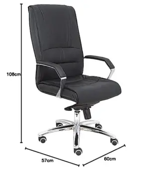 Piqueras y Crespo Cadeira de Escritório 251-CB Preto