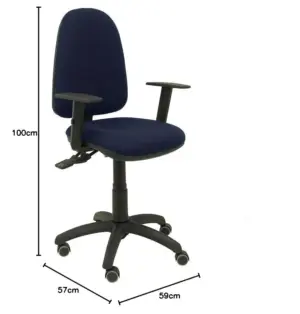 Piqueras y Crespo Cadeira de Escritório Azul Marinho Ergonômica