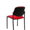 Piqueras y Crespo Cadeira de Visitante Villalgordo Estrutura Preta Tecido Vermelho