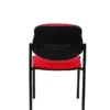 Piqueras y Crespo Cadeira de Visitante Villalgordo Estrutura Preta Tecido Vermelho