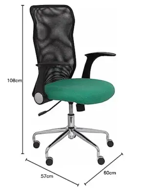 Piqueras y Crespo Cadeira Operativa Minaya Verde Marinho Preto