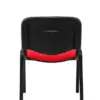 Piqueras y Crespo Cadeiras Empilháveis Estrutura Preta Assento Vermelho