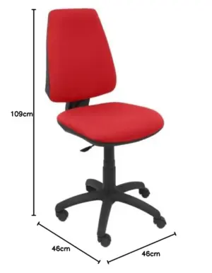 Piqueras y Crespo Elche Cadeira Operativa Vermelha Regulável