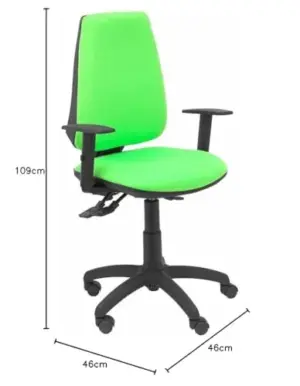 Piqueras y Crespo Elche S Cadeira Operativa Pistachio Ajuste Ergonômico