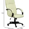 Piqueras y Crespo Madrid Cadeira de Escritório Creme Ajuste Ergonômico